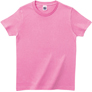 ジャージィークルーネックTシャツピンク